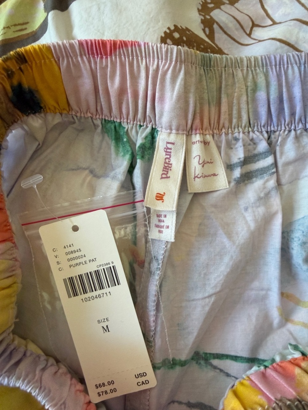 Anthropologie The Wren Boxer Pants Yumi Kimura 100% Cotton SIZE M NEW - Picture 6 of 8
